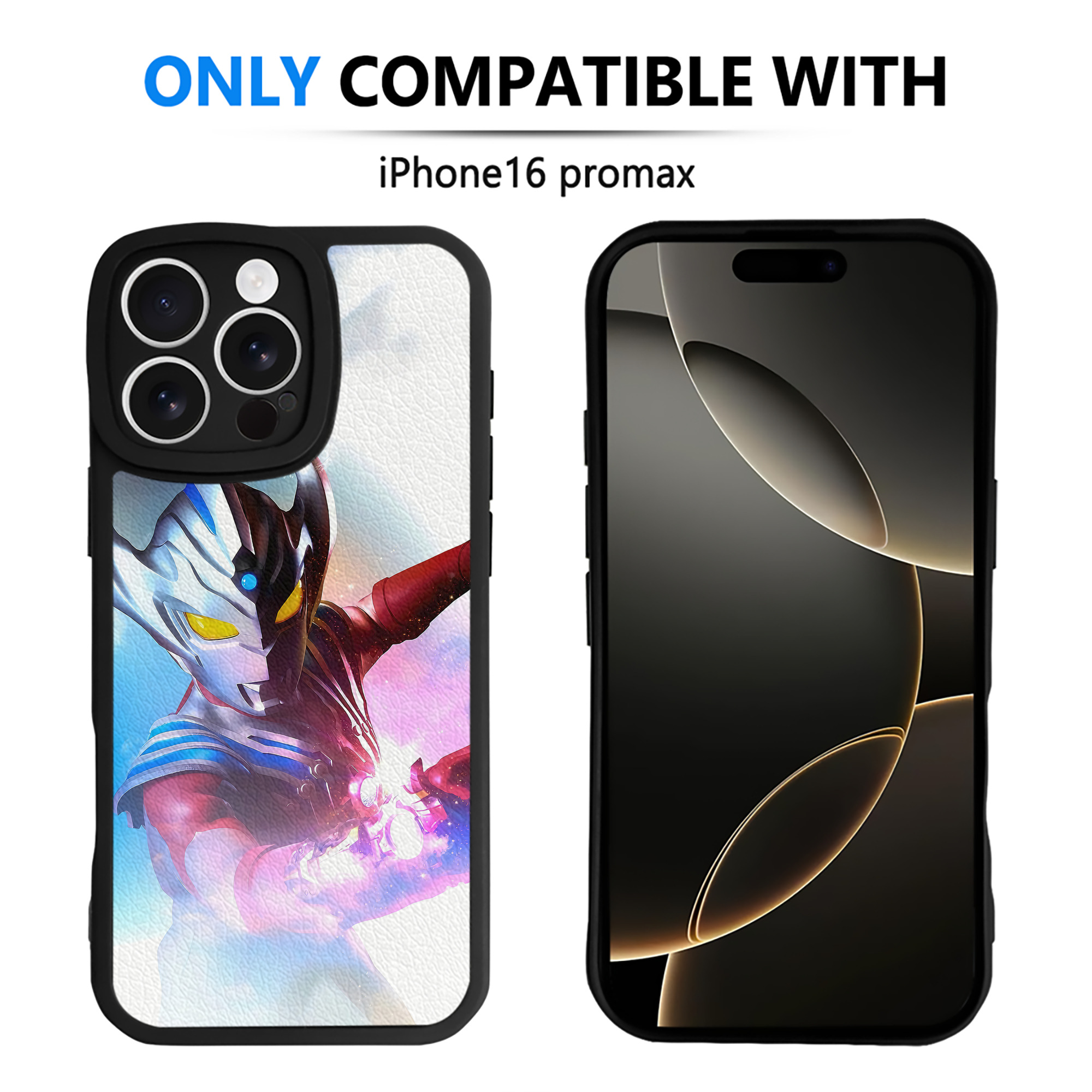（画像用） ウルトラマン Ultraman 【iPhone 16シリーズ対応】シリコンスマホケース（レザー調） 材質：シリコン